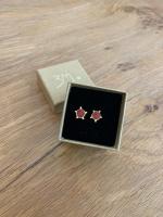 Trans Red Gold Dot Studs  by Zsuzsi Morrison